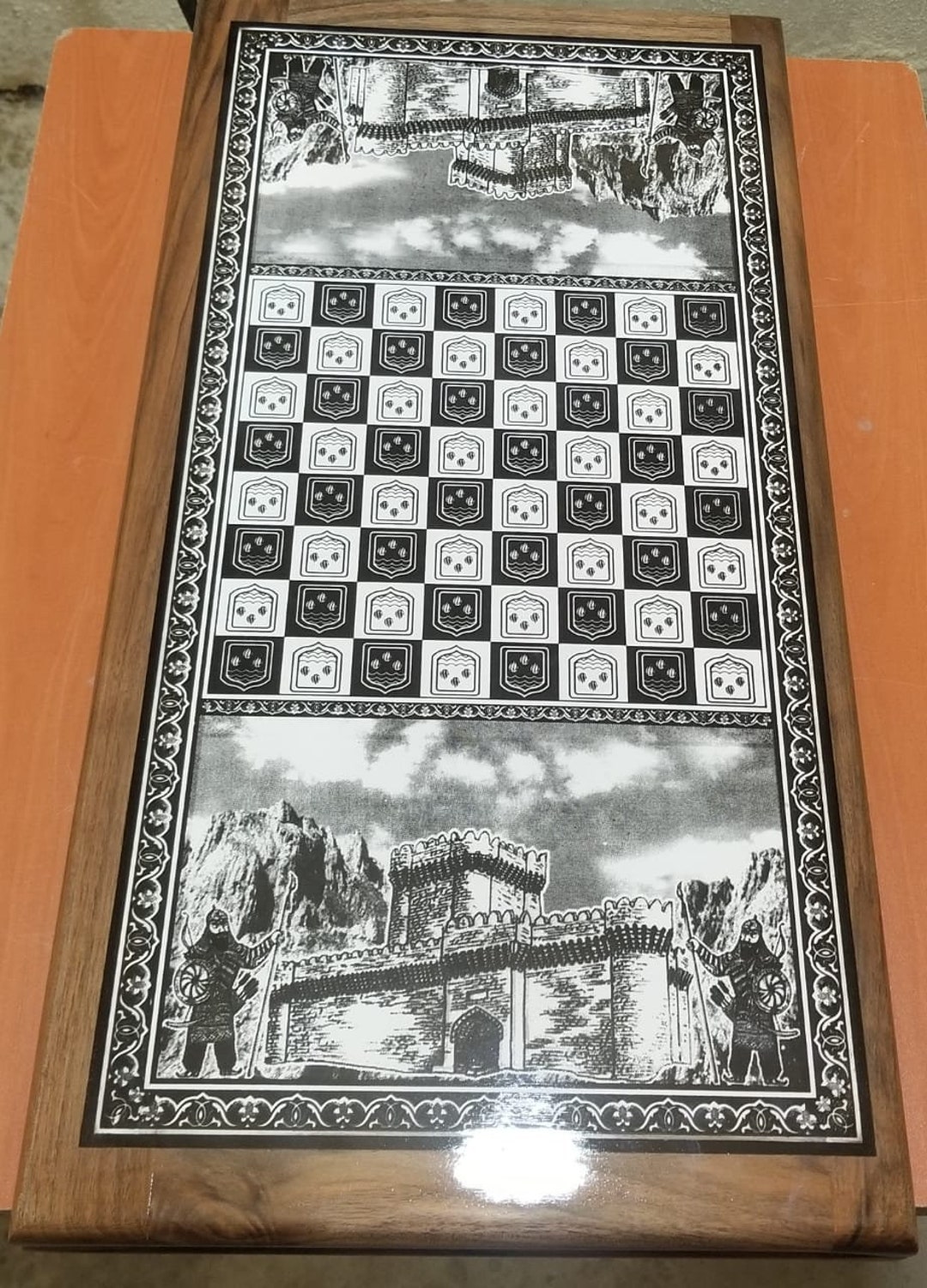 Backgammon Traditional Turkish Azerbaijan Нарды Board Game Wooden