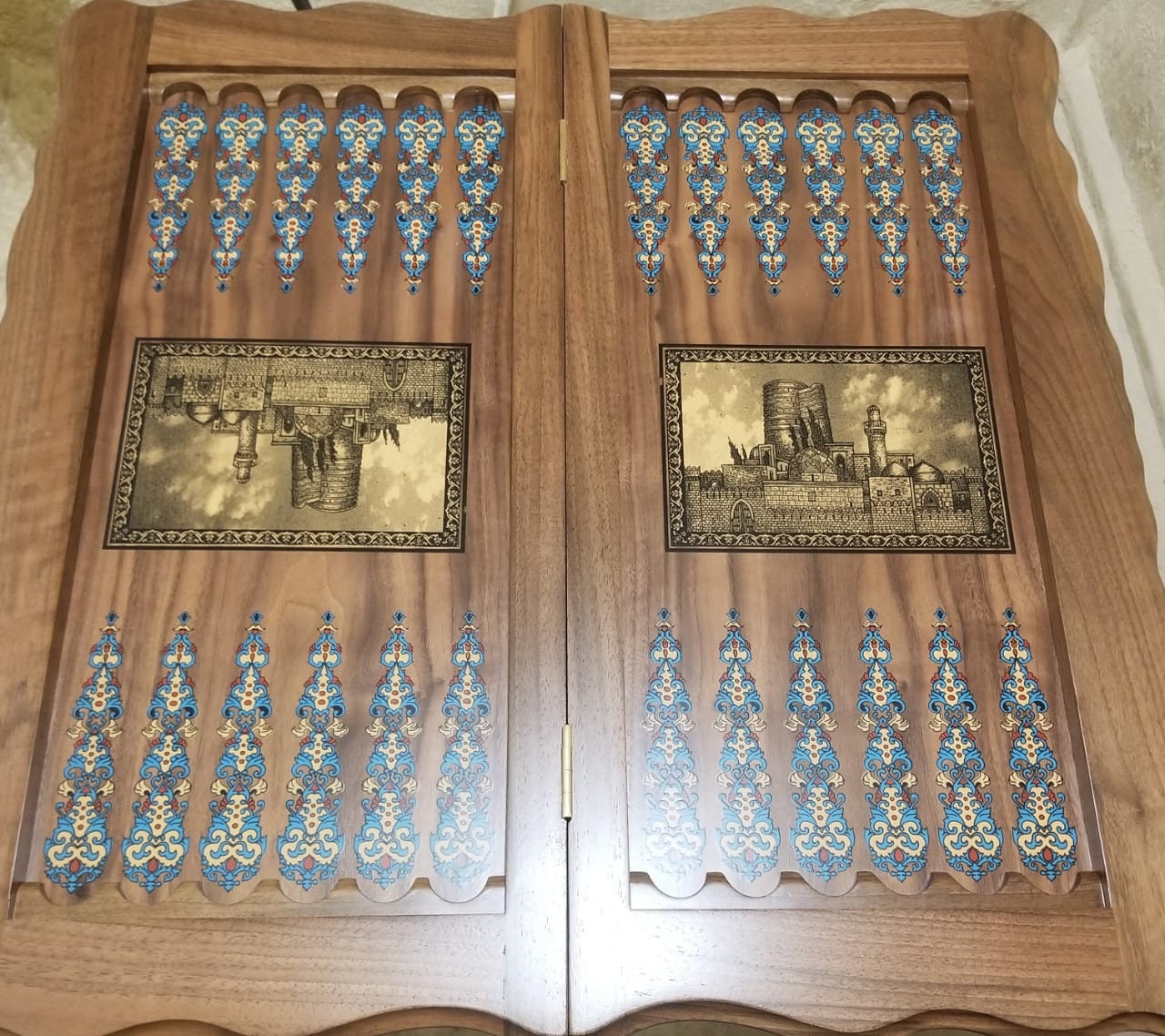 Backgammon Traditional Turkish Azerbaijan Нарды Board Game Wooden