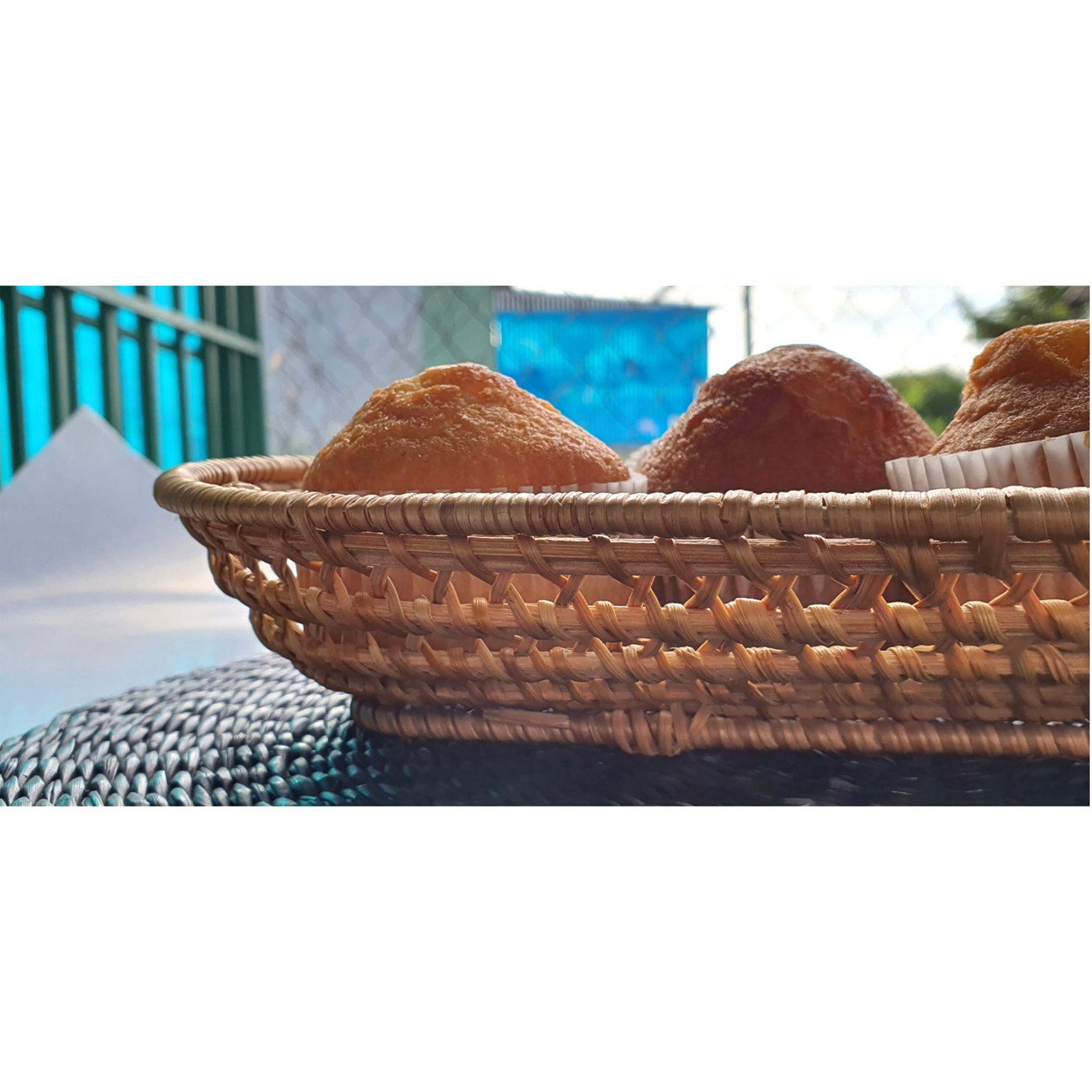 Conjunto de 2 pequeñas cestas de pan de ratán tejidas a mano / | Etsy