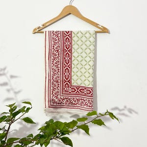 Pareos florales, tela de voile suave con estampado indio a mano, bufanda de voile de algodón suave y puro, pareo de playa de verano para mujer, estampado floral