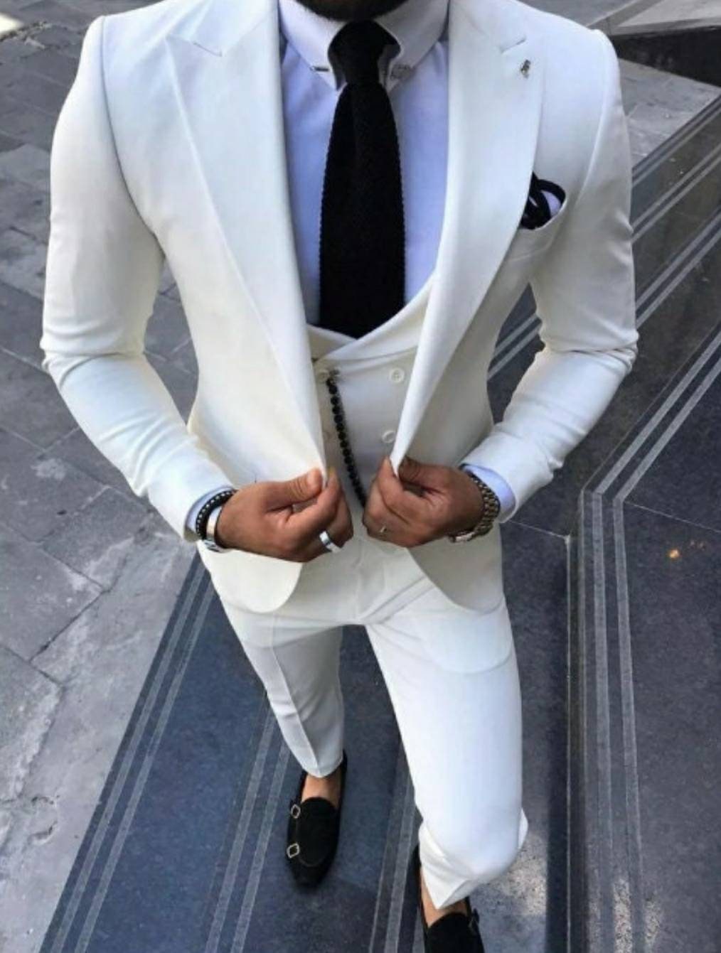 Men Suits White Groom Tuxedo | Suit Wedding Groom White | Mens Three Piece  White Suit - Suits - Aliexpress