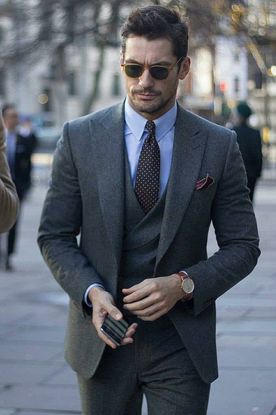 Grey Tweed 3 Picec Men Suits Tweed Suit Wedding Wear Groom - Etsy