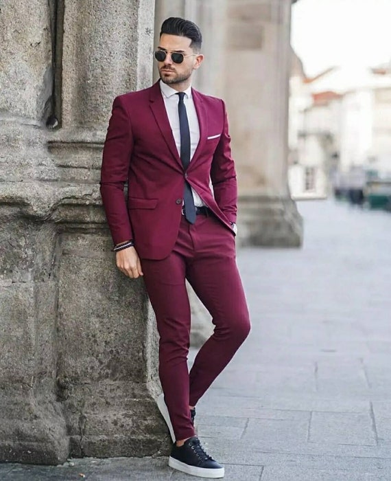 3 Piece Burgundy Suit | Gentleman's Guru