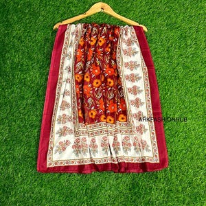 Pareos florales indios con estampado de gasa suave, bufanda de gasa de algodón puro y suave hecha a mano, pareo de playa de verano para mujer, estampado floral