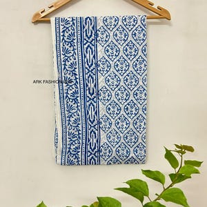 Pareo de playa de gasa de algodón puro con estampado indio a mano, suave y tipo bufanda, hecho a mano, para mujer, con estampado floral.