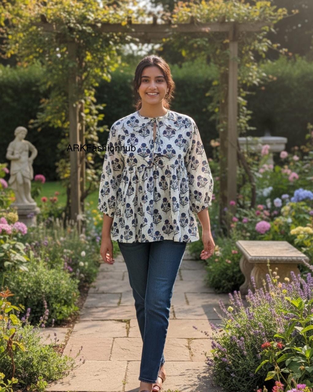 Comfortable Cotton Tunic for Women, Perfect for Warm Weather