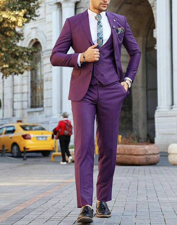 3 piece peach cashmere suit by nwabueze-clothings- - Men's Suits - Afrikrea