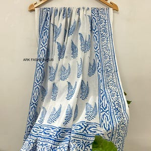Pareos indios de playa con estampado floral, tela suave, hecha a mano, de algodón puro y suave, para mujer, pareo playero de verano, con estampado floral.