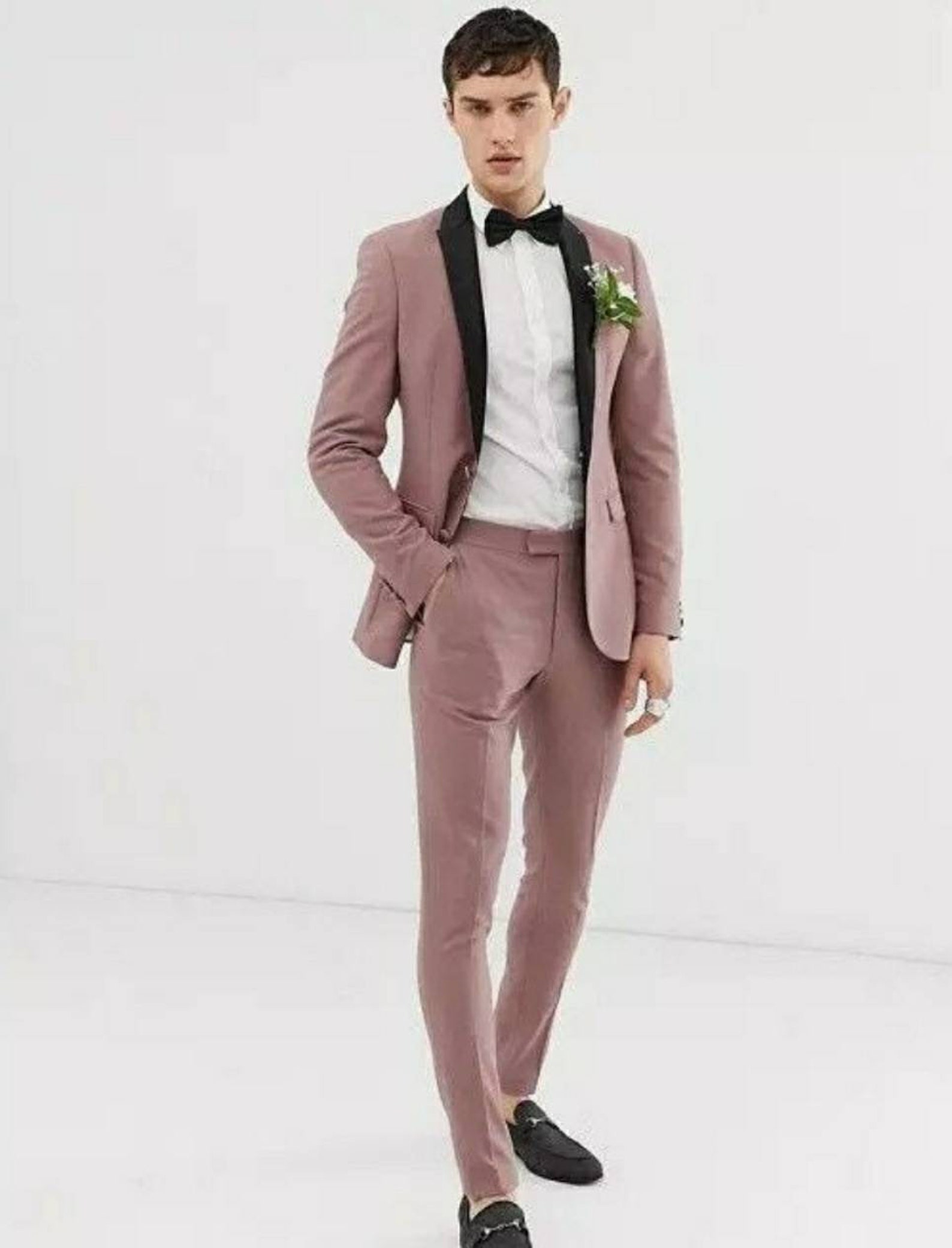 Men Suits 2 Piece Pink Suits Men Slim Fit Suits One Button - Etsy