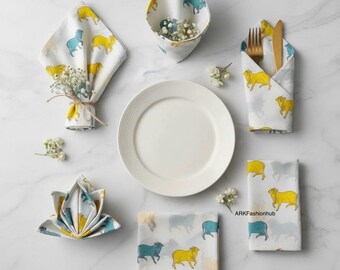 Heritage Luxe Cotton Napkins | Mastercrafted Indian Block Print Table Linen Collection