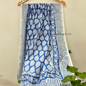 Pareo de playa indio con estampado de bloques a mano, tejido de voile suave, bufanda de voile de algodón suave y puro, pareo de playa de verano para mujer, estampado floral.