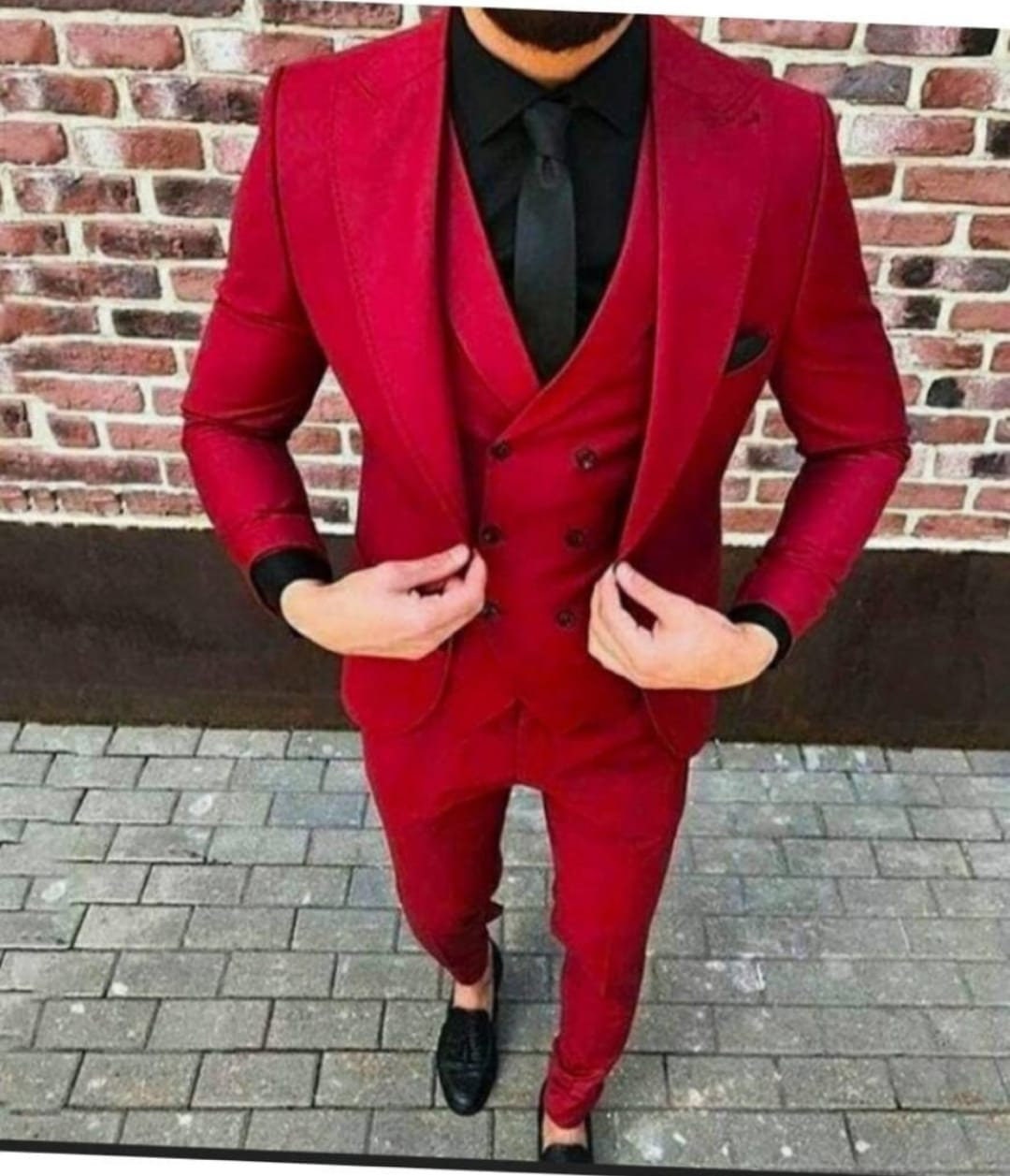 Men's Red Suits Men Slim Fit Classic Suits Men Formal - Etsy