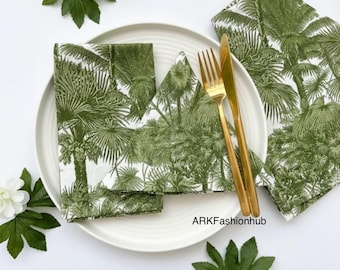 Indian Block Print Cotton Napkins | Reusable Cloth Dinner Napkins | Boho Table Setting