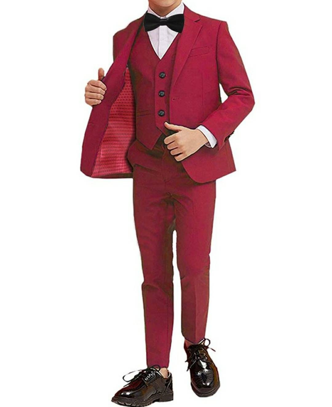 Kid's Boy's Stylish Pink Wedding Suit Boy's Suit Kid's Clothing 3 Piece