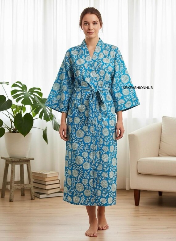 japanese cotton dressing gown SIQITECHNO Men Kimono Robe Cotton Yukata Spa Sauna Bathrobe Sleepwear Japanese Kimono for Women Loungewear Nightgown Dressing Gown at Amazon Men's Clothing store