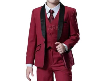 Stylish Kid's Boy's  Wedding Suit Boy's Slim Fit Suit Kid's Clothing Toddler Suits Boy's Party Wear Suit