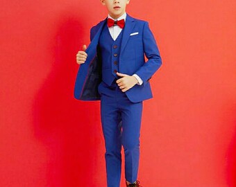 KIDS & BOYS Blue Suits For Kids  Slim Fit Suits 3 Piece Suit  Tuxedo   Bespoke