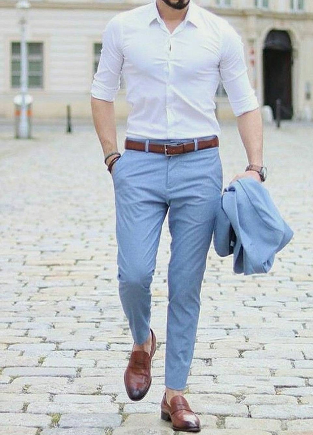 Men Formal Pant Pant for Men Men Formal Wear Designer Sky Blue Pant ...