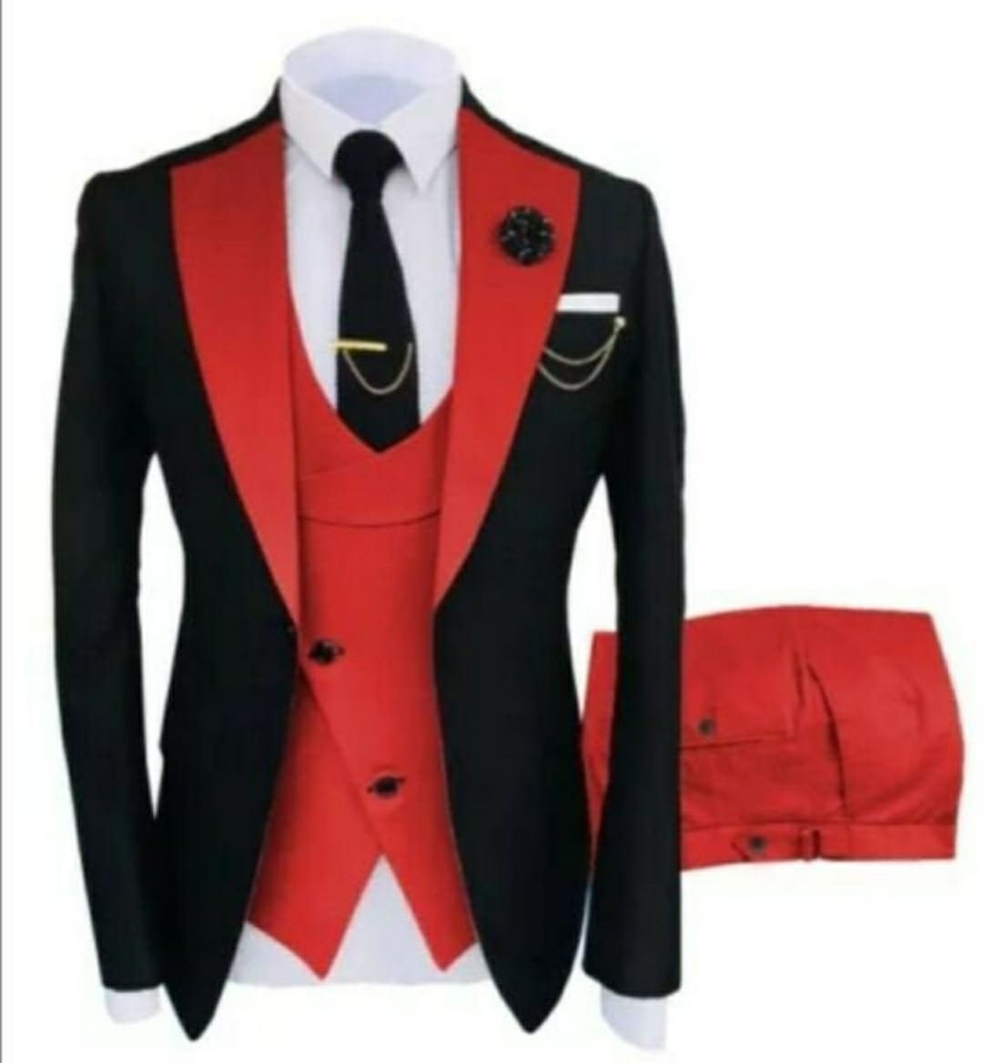 Men Red Suits High Quality 3 Piece Slim Fit Suits for New Etsy