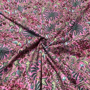 Indian Print 100% Pure Cotton Indian Print Fabric, Home Decor Curtain Pillow Fabric Quilting Fabric Men Women Kids Cloth Fabric