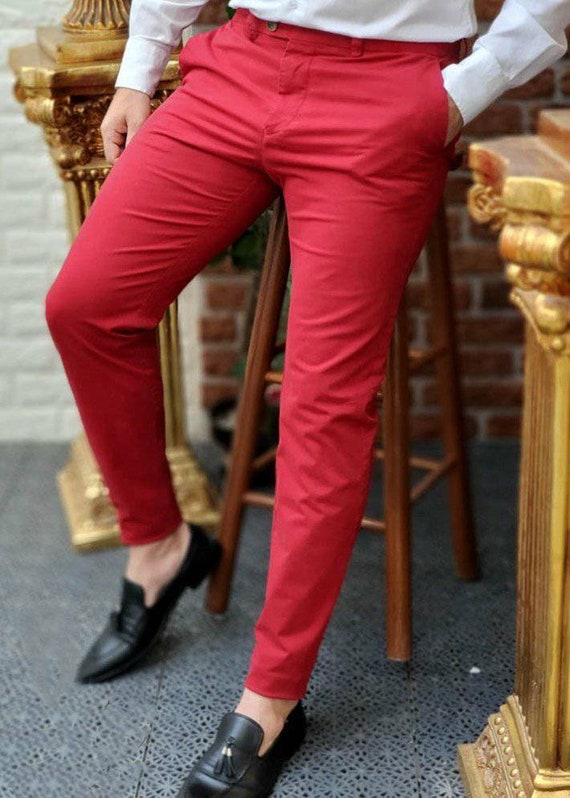 Korean Men's Britain Style Trousers Business Pants High-waist Wedding Formal  New | eBay