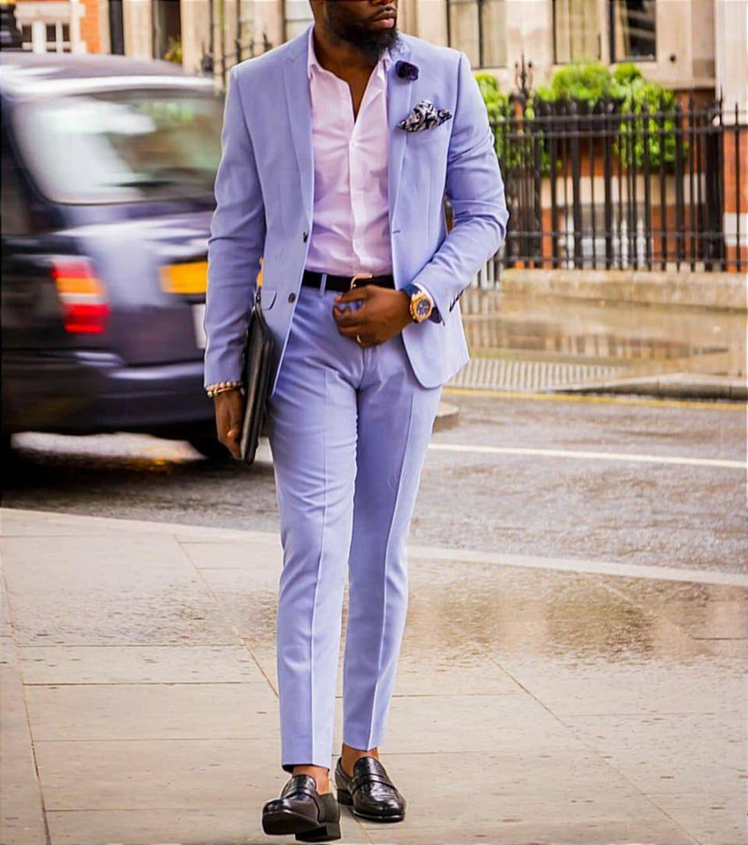 Men Classic & Luxurious Suits Light Purple 2 Piece Men Suit - Etsy