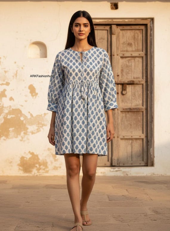 indian cotton boho dresses online Handcrafted Bohemian Dress, Elegant Earthy Summer Beachwear, Flowy Travel Maxi Dress Cloth Size:XXXL 100% Cotton Measurement Bust parentId:293751 Nookie - Belleza Gown