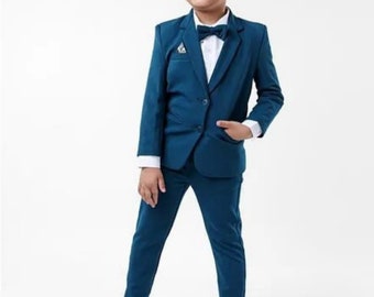 Boy's Suits Two Piece Slim Fit Kids Formal Fashion Blazer Pant Sets, Suit For Wedding Groom, Suit For Boys Kids, Free Customization