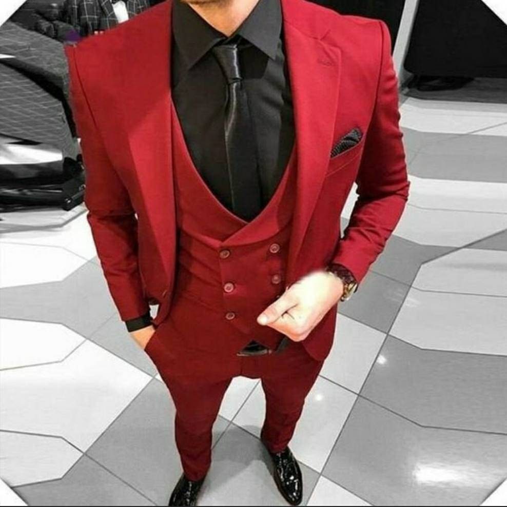 Custom Green Burgundy Red Prom Suit Set Jacket, Pants, And Tie Perfect For  Grooms And Weddings Style 201105 From Long005, $69.25 | DHgate.Com