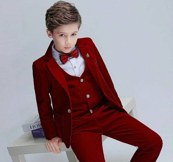 Velvet boys suit clearance