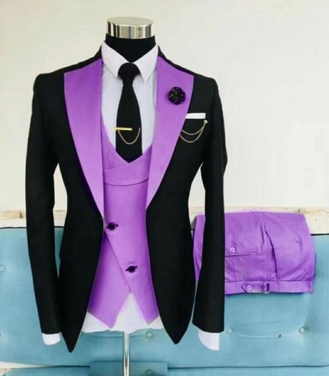 Men Purple Suits High Quality 3 Piece Slim Fit Suits, for New Fashion ...