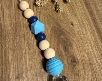 Suncatcher Suncatcher Wooden Beads Crystal Back to School Farewell Kindergarten Birthday Gift Blue