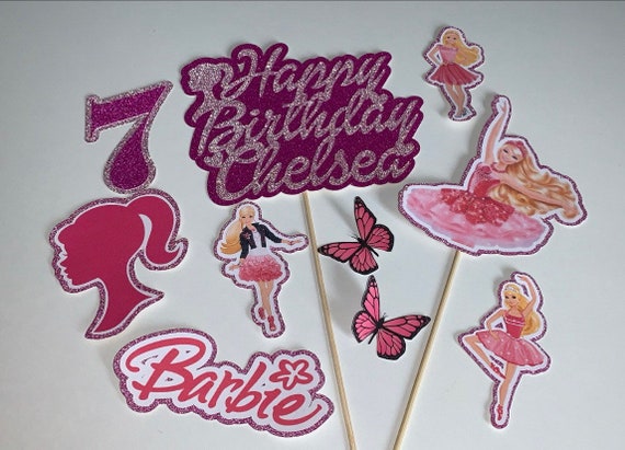 Barbie Personalized Cake Topper Set
