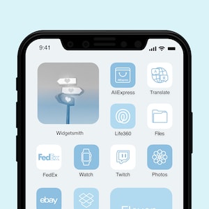 IPhone Icon Pack, Vintage Blue, Light Blue, Sky Blue, Pastel Blue ...