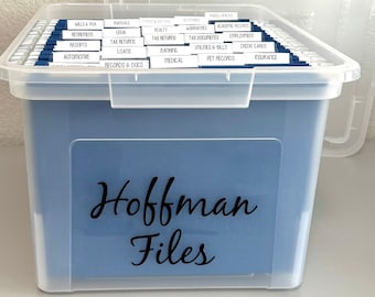 Household Filing Box DIY Kit, Family Home Organizer File Box DIY Kit, Important Documents, Household File Storage