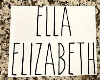 Vinyl Sticker DECAL ONLY, Custom Name Decal, Personalized Vinyl Name Sticker, Name Label, Text Sticker
