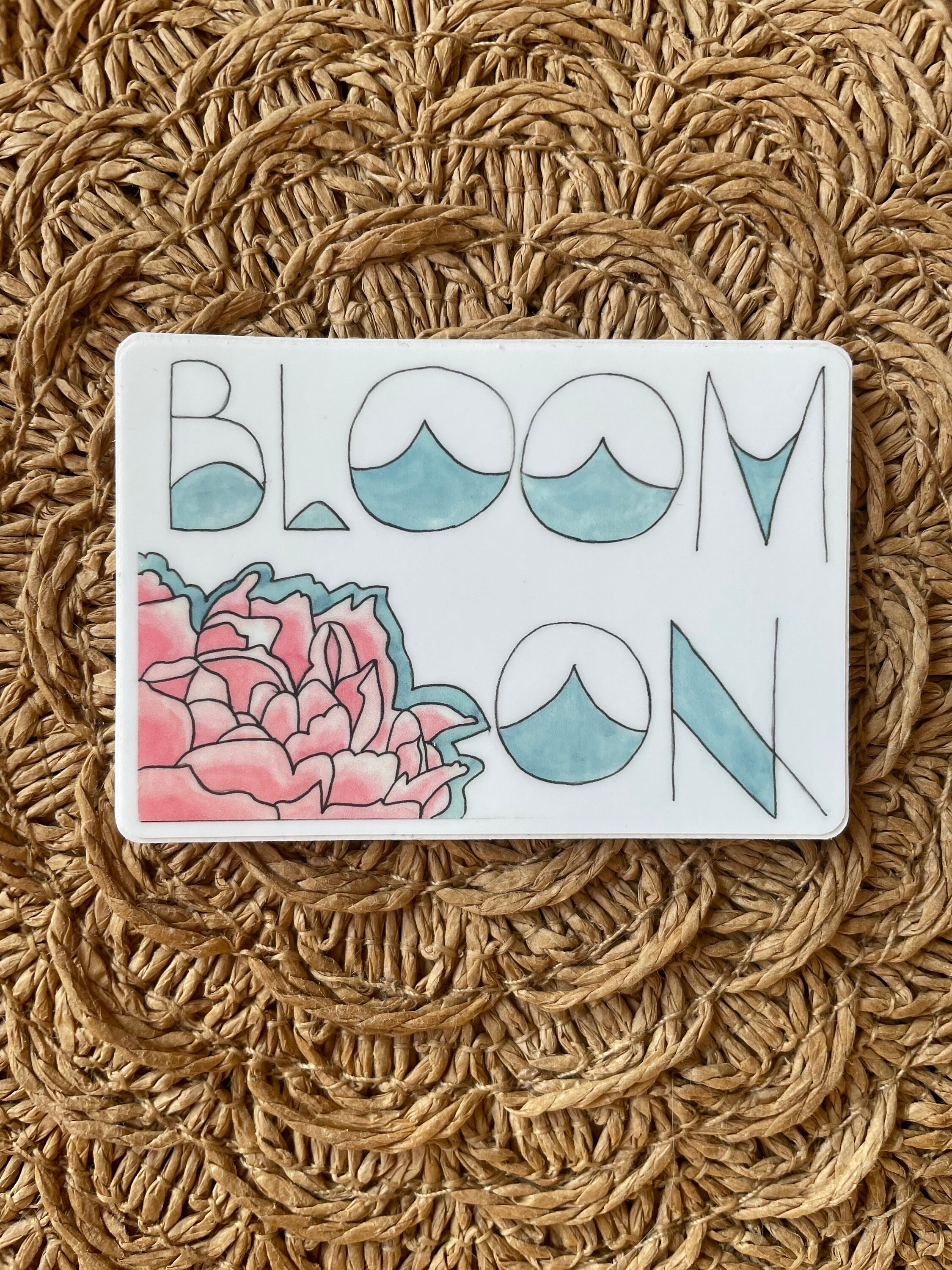 Bloom on Sticker - Etsy