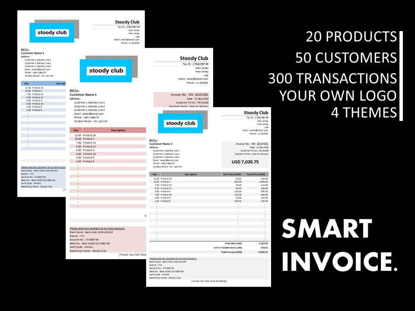 Smart Invoice Template Etsy