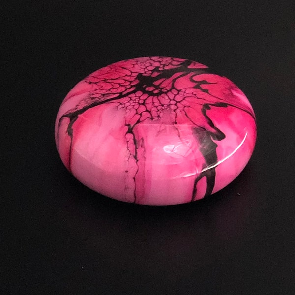 Heavy Paperweight (Pink Bloom)