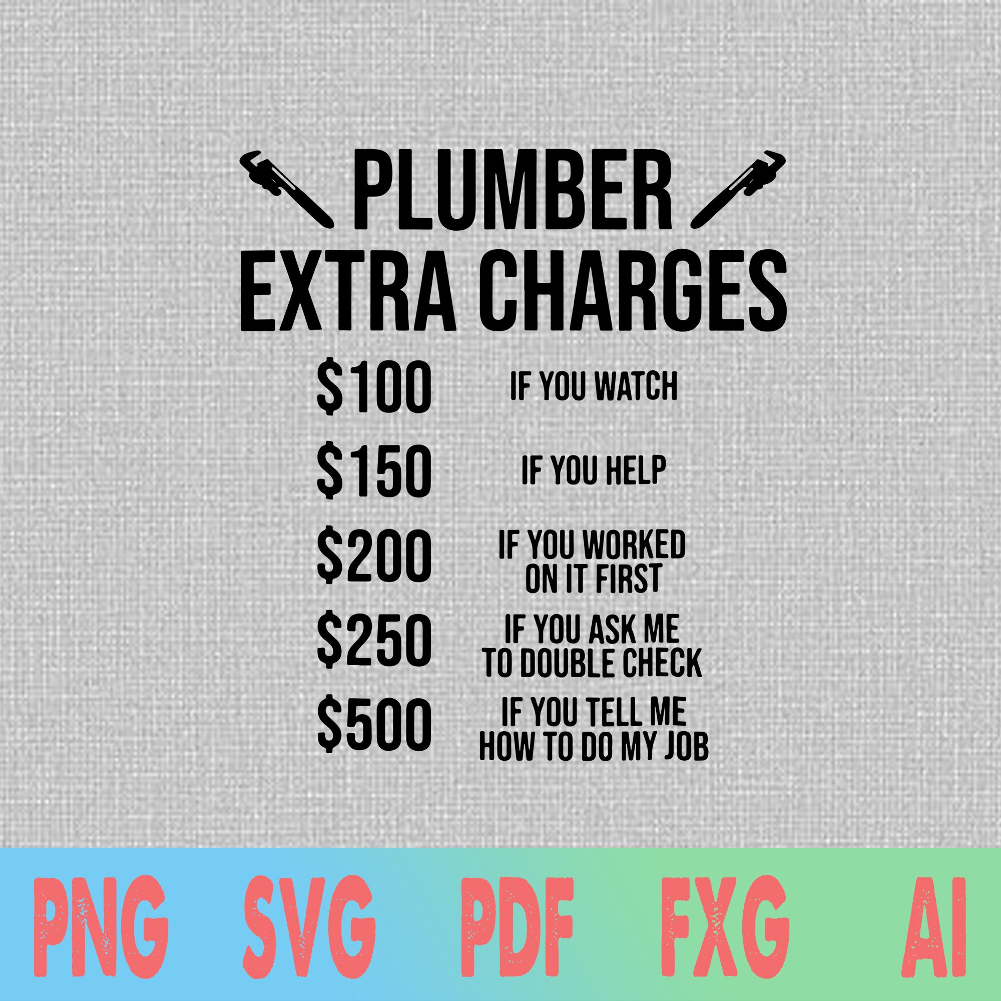 Funny Plumber svg Plumber Extra Charges svg Plumbing love | Etsy