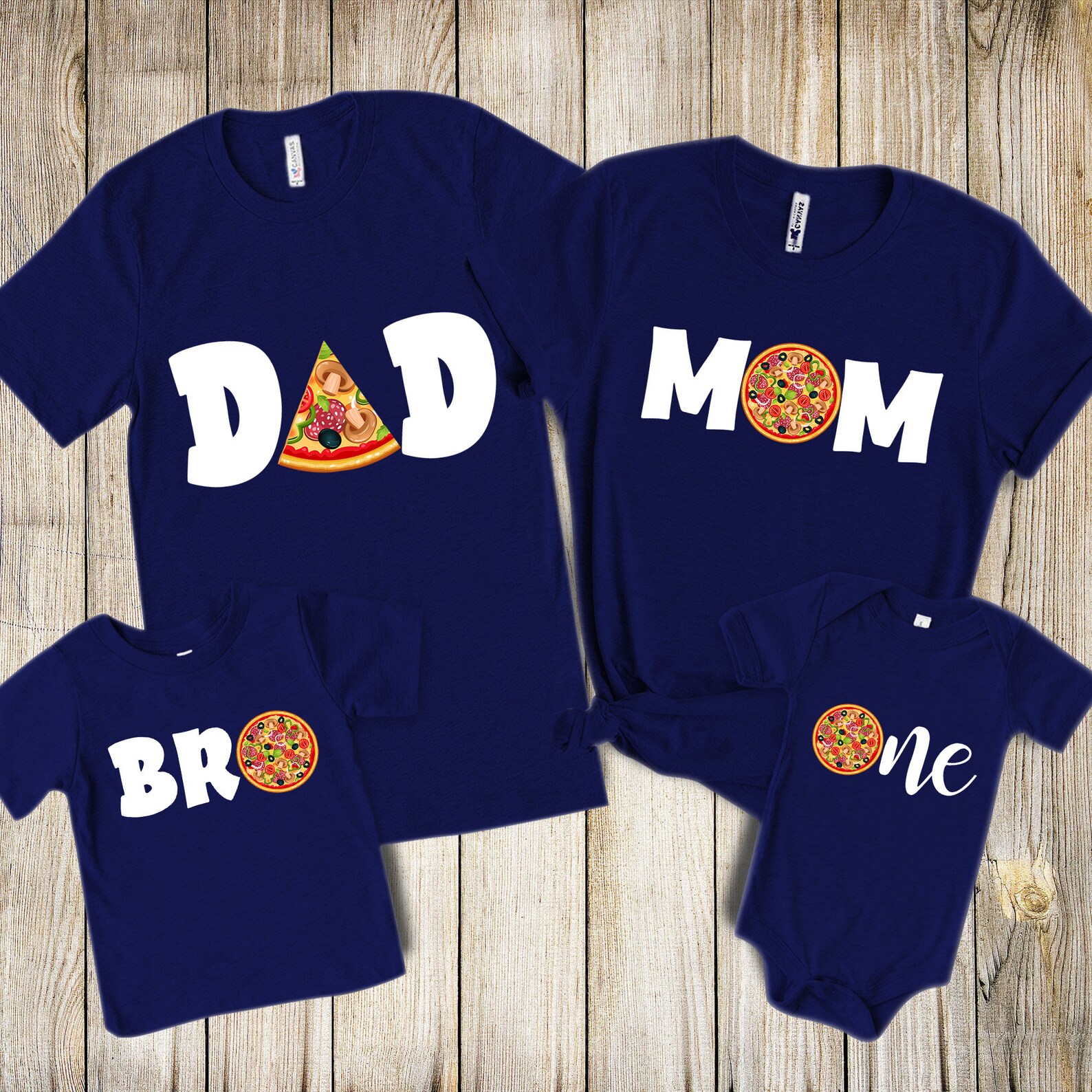 Pizza Party Family Shirt Set 1st Birthday 2nd Birthday Etsy