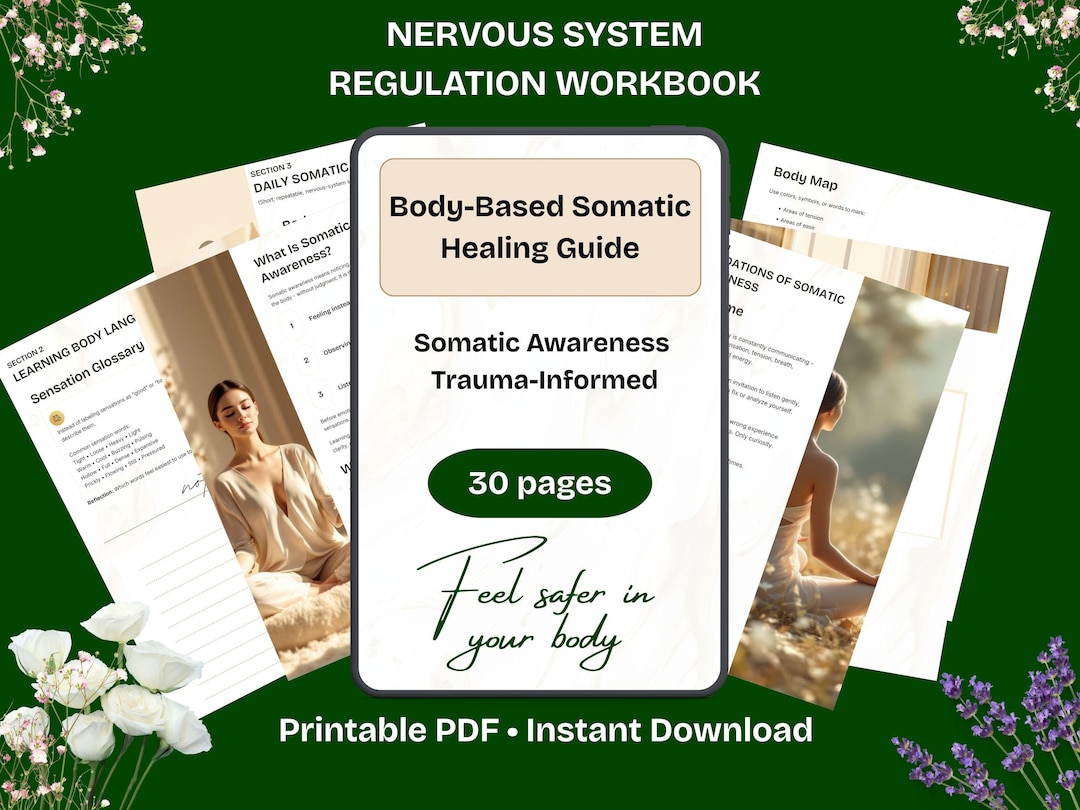 Somatic Therapy Nervous System Regulation Workbook Awareness Body-based ...