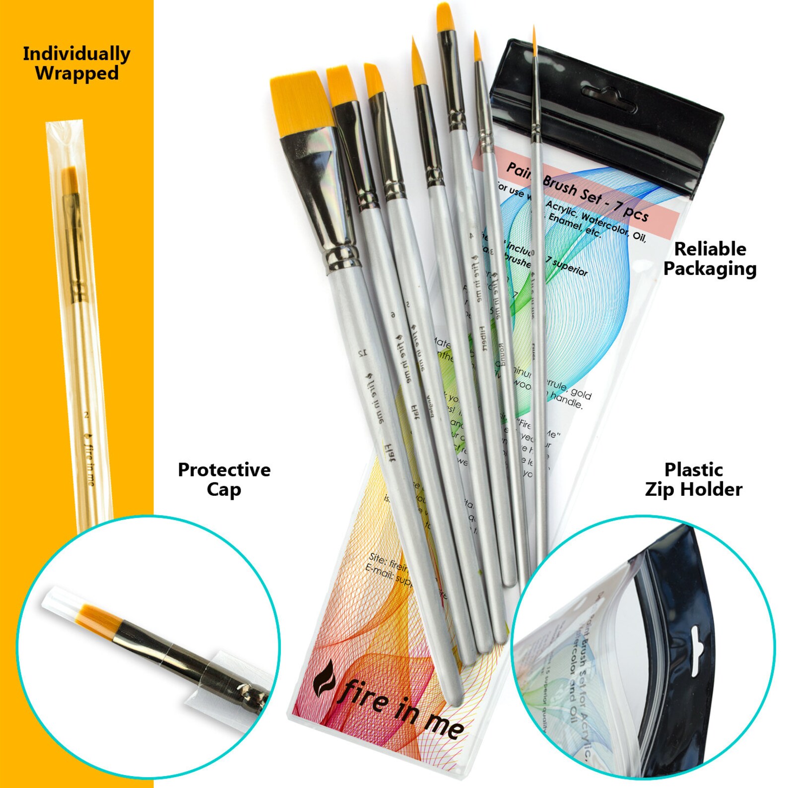 Art Paint Brushes for Acrylic Painting Watercolor Oil Gouache Body and