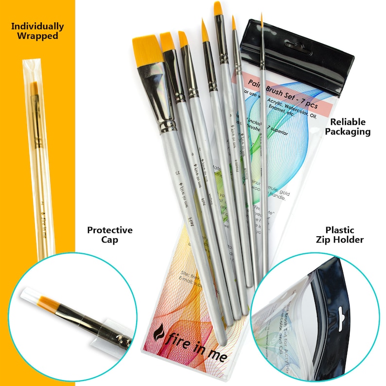 Art Paint Brushes for Acrylic Painting Watercolor Oil Gouache Body and