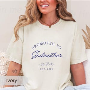 Comfort Colors Custom Godmother T-shirt, Godmom Sweatshirt Personalized Godmama Promotion Shirt, Proposal Long Sleeve God Mama Announce Gift