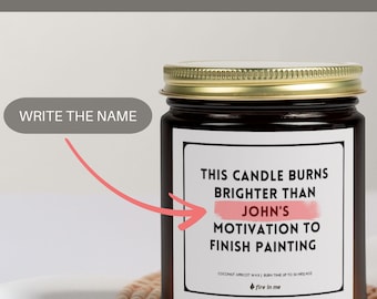 Personalized Candle Gift for Wargamer, Custom Candle, Funny Gamer Gift for Tabletop Gamers Miniature Painting Enthusiasts and Sci-Fi Fans