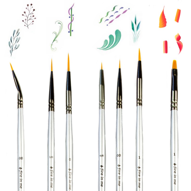 Miniature Paint Brushes Small Detail Paint Brush Set 7 Pcs Etsy