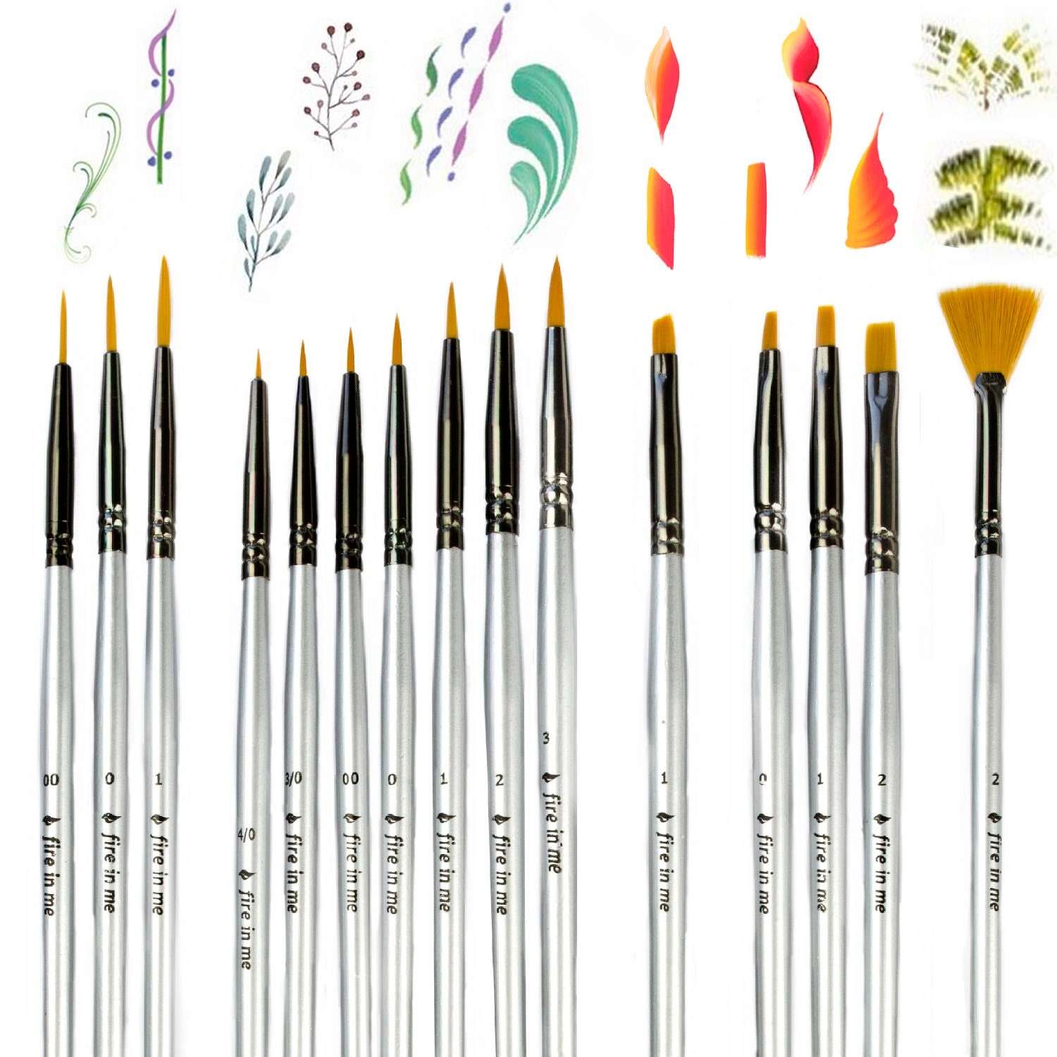 Detail Paint Brush Set 15 Pcs, Miniature Paint Brushes Set, Small Model  Brushes for Acrylic Painting, Watercolor Oil Miniatures, Detailing 