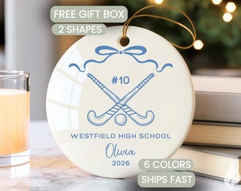 Field Hockey Ornament Custom Field Hockey Team Christmas Ornament Personalized Field Hockey Ornament Girls Field Hockey Ornament Keepsake
