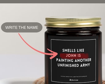 Personalized Gamer Candle, Funny Wargamer Gift